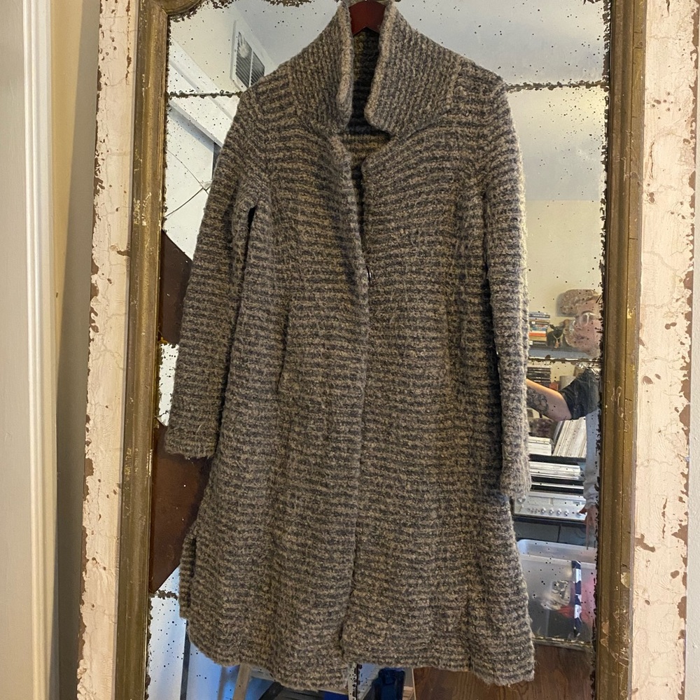 White + Warren Boucle Blanket Coat XS